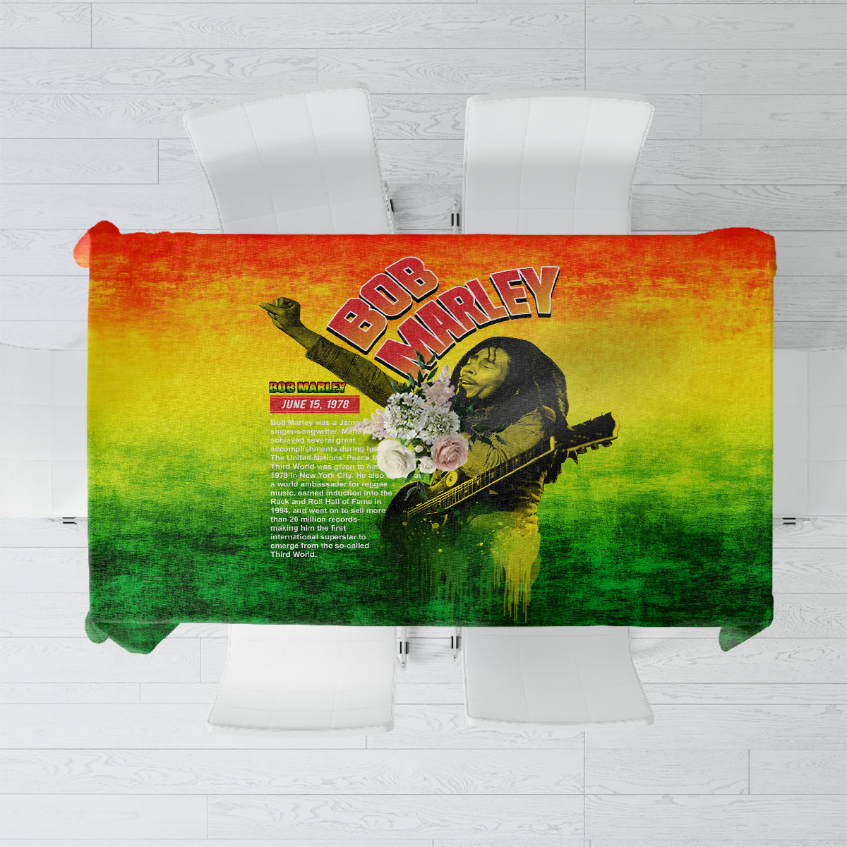 The Real Legend Bob Tablecloth African Jamaica Reggae - Wonder Print Shop
