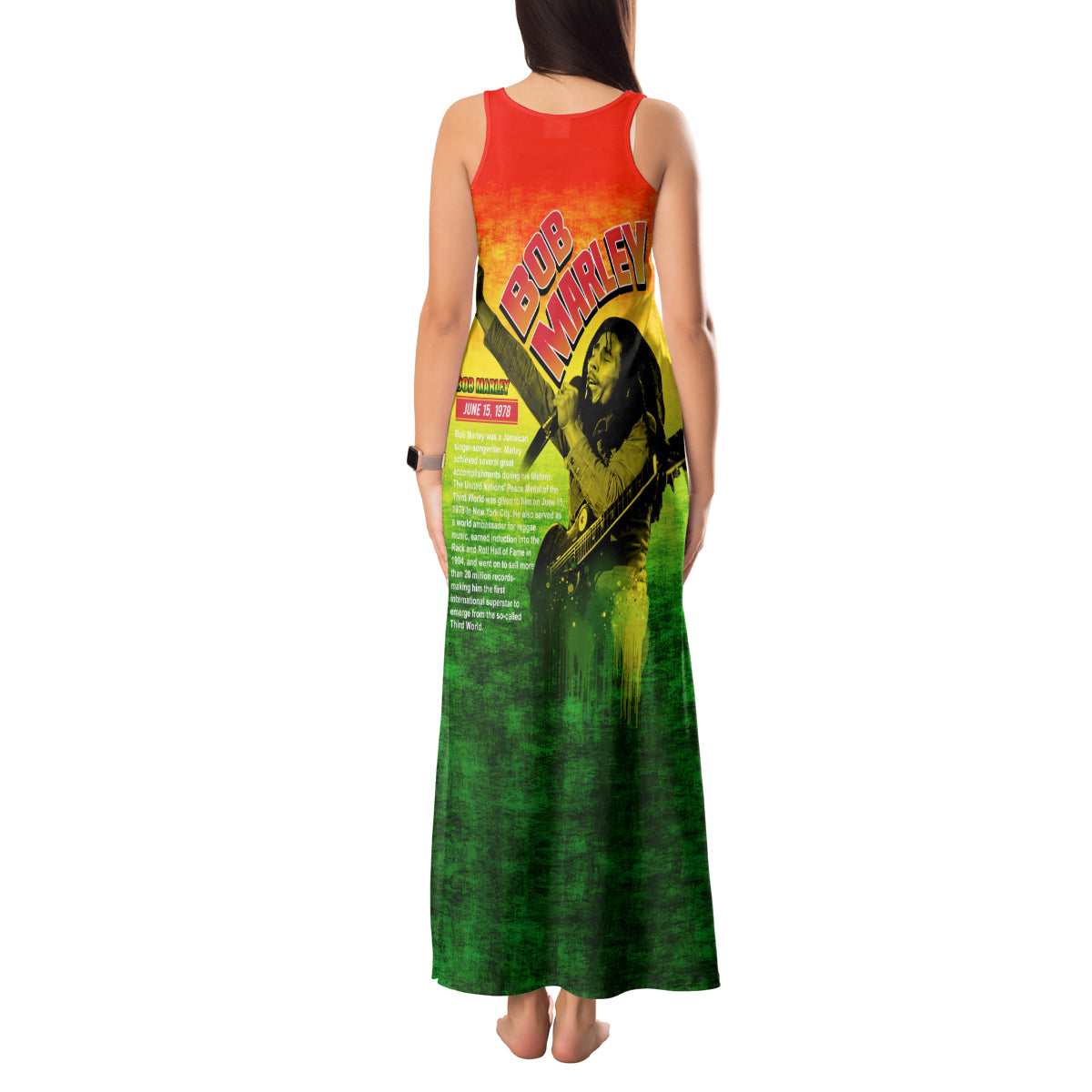 The Real Legend Bob Tank Maxi Dress African Jamaica Reggae - Wonder Print Shop