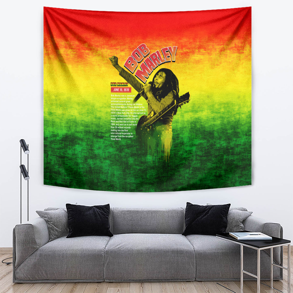 The Real Legend Bob Tapestry African Jamaica Reggae - Wonder Print Shop