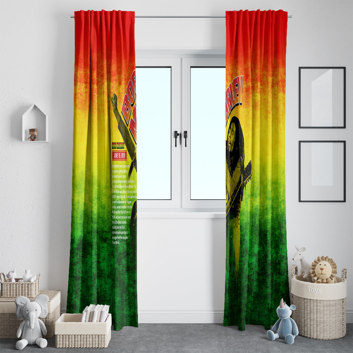 The Real Legend Bob Window Curtain African Jamaica Reggae - Wonder Print Shop