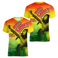 The Real Legend Bob Women V Neck T Shirt African Jamaica Reggae - Wonder Print Shop