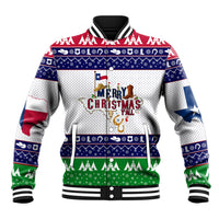 Merry Christmas Yall Texas Baseball Jacket - Wonder Print Shop