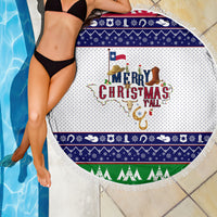 Merry Christmas Yall Texas Beach Blanket - Wonder Print Shop