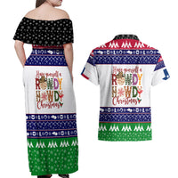 Merry Christmas Yall Texas Couples Matching Off Shoulder Maxi Dress and Hawaiian Shirt - Wonder Print Shop