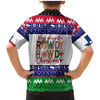 Merry Christmas Yall Texas Family Matching Mermaid Dress and Hawaiian Shirt - Wonder Print Shop