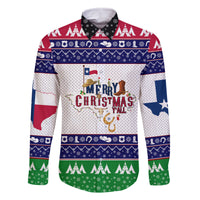 Merry Christmas Yall Texas Family Matching Off Shoulder Long Sleeve Dress and Hawaiian Shirt - Wonder Print Shop