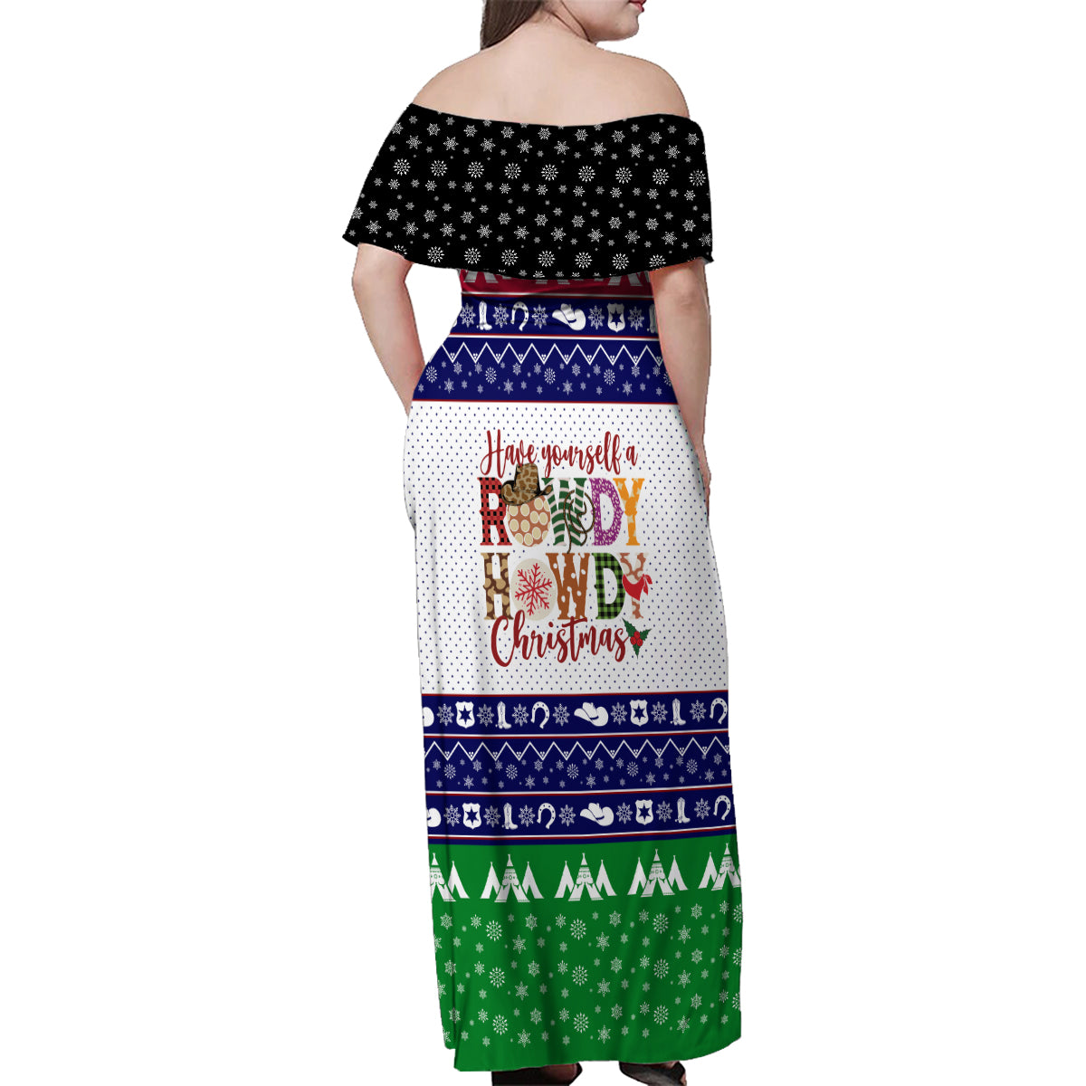 Merry Christmas Yall Texas Family Matching Off Shoulder Maxi Dress and Hawaiian Shirt - Wonder Print Shop