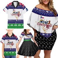 Merry Christmas Yall Texas Family Matching Off Shoulder Short Dress and Hawaiian Shirt - Wonder Print Shop