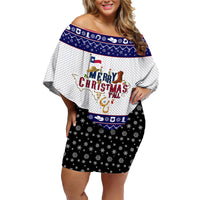 Merry Christmas Yall Texas Family Matching Off Shoulder Short Dress and Hawaiian Shirt - Wonder Print Shop