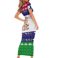 Merry Christmas Yall Texas Family Matching Short Sleeve Bodycon Dress and Hawaiian Shirt - Wonder Print Shop