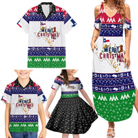 Merry Christmas Yall Texas Family Matching Summer Maxi Dress and Hawaiian Shirt - Wonder Print Shop