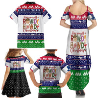 Merry Christmas Yall Texas Family Matching Summer Maxi Dress and Hawaiian Shirt - Wonder Print Shop
