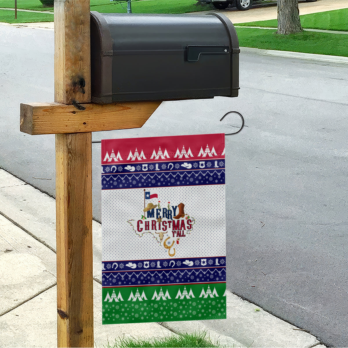 Merry Christmas Yall Texas Garden Flag - Wonder Print Shop