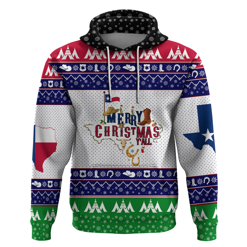 Merry Christmas Yall Texas Hoodie - Wonder Print Shop