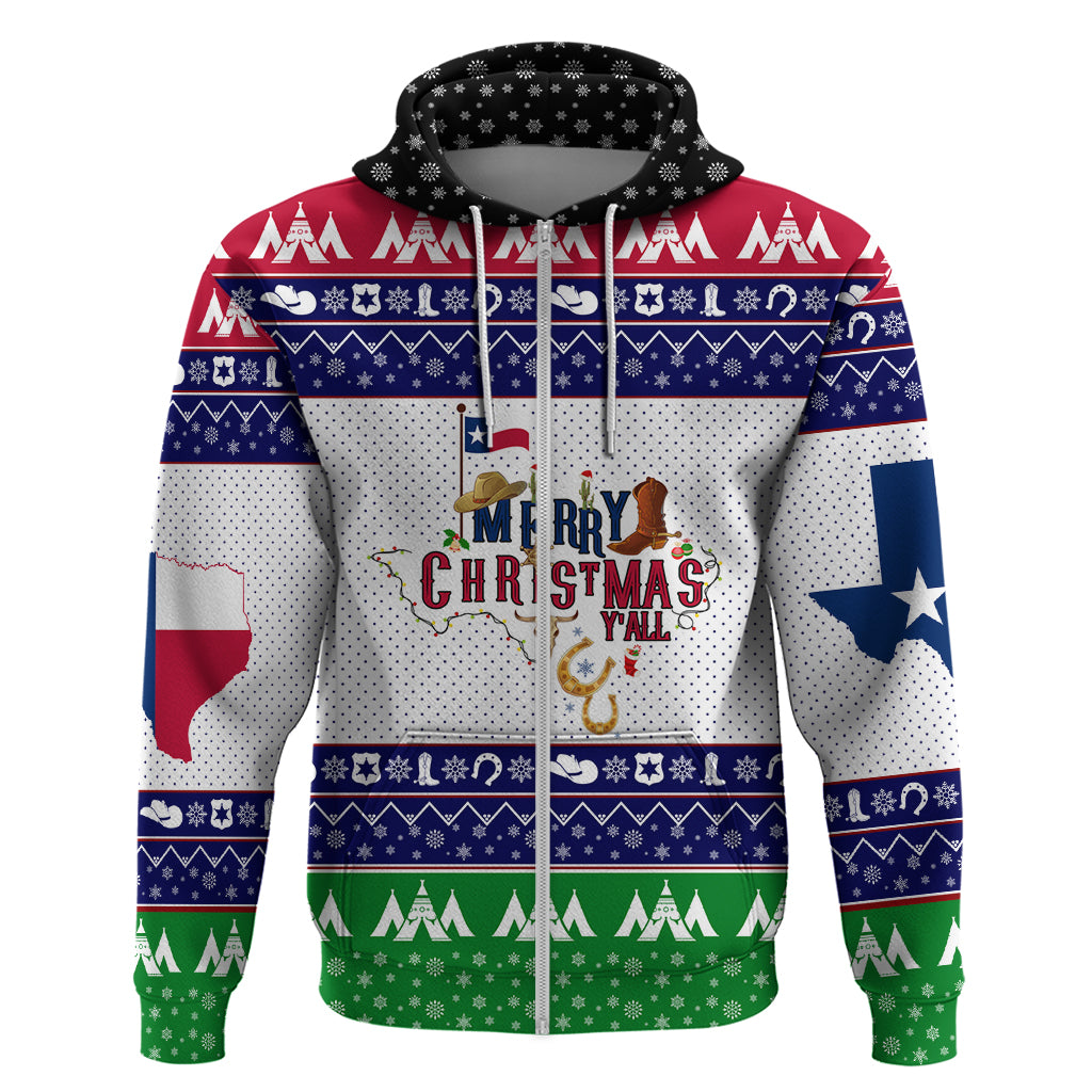 Merry Christmas Yall Texas Hoodie - Wonder Print Shop