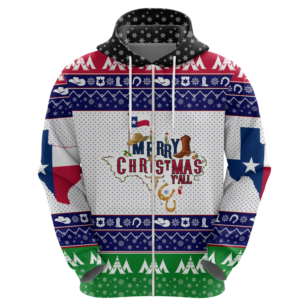Merry Christmas Yall Texas Hoodie - Wonder Print Shop