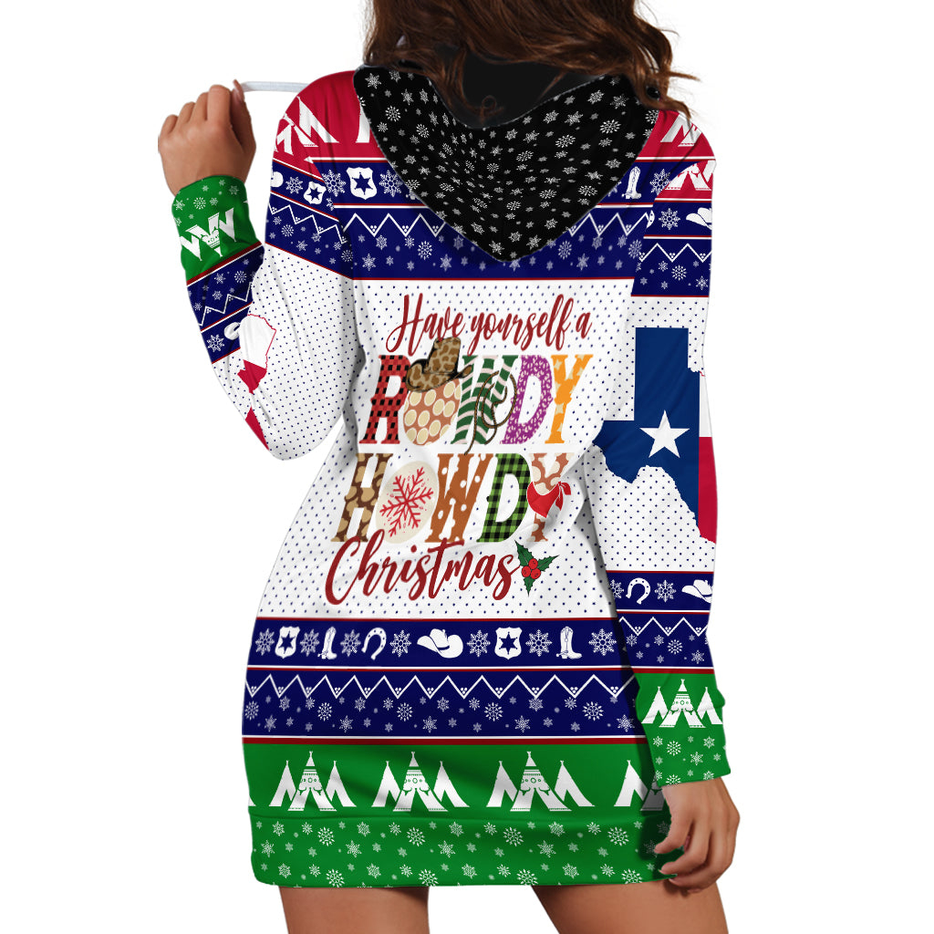 Merry Christmas Yall Texas Hoodie Dress - Wonder Print Shop