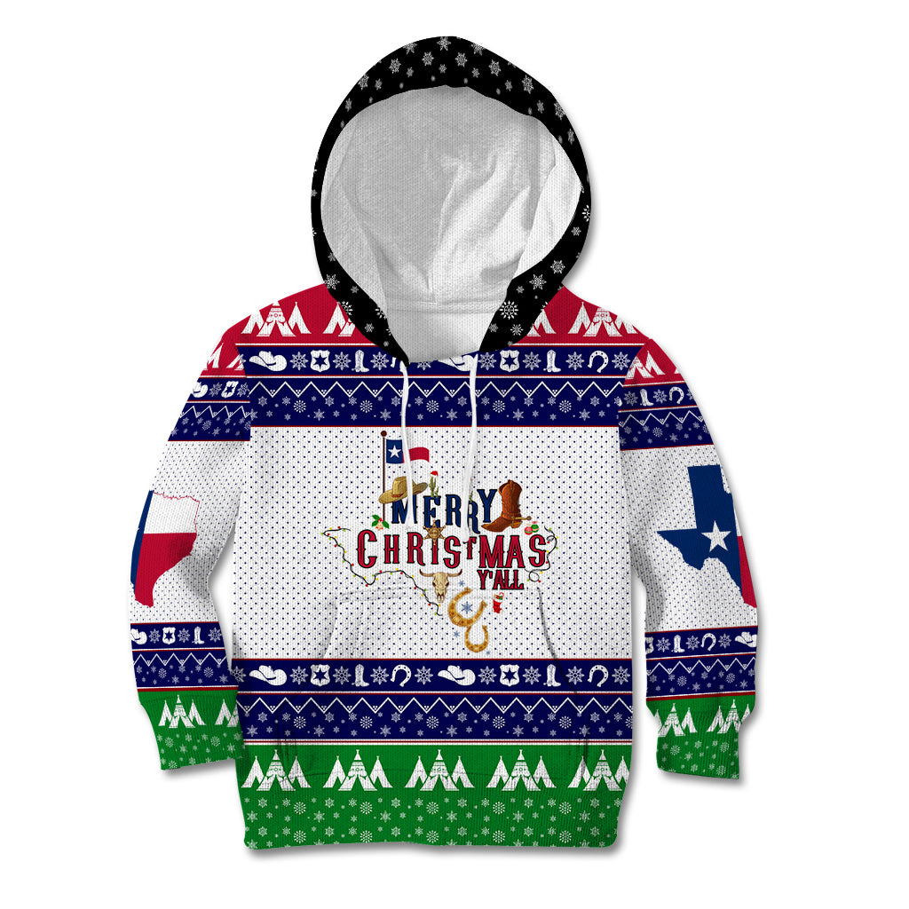 Merry Christmas Yall Texas Kid Hoodie - Wonder Print Shop