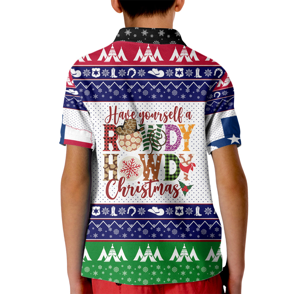 Merry Christmas Yall Texas Kid Polo Shirt - Wonder Print Shop