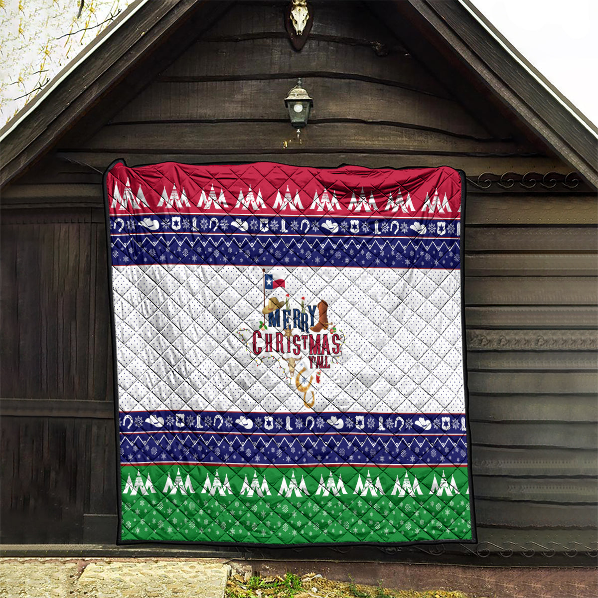 Merry Christmas Yall Texas Quilt - Wonder Print Shop