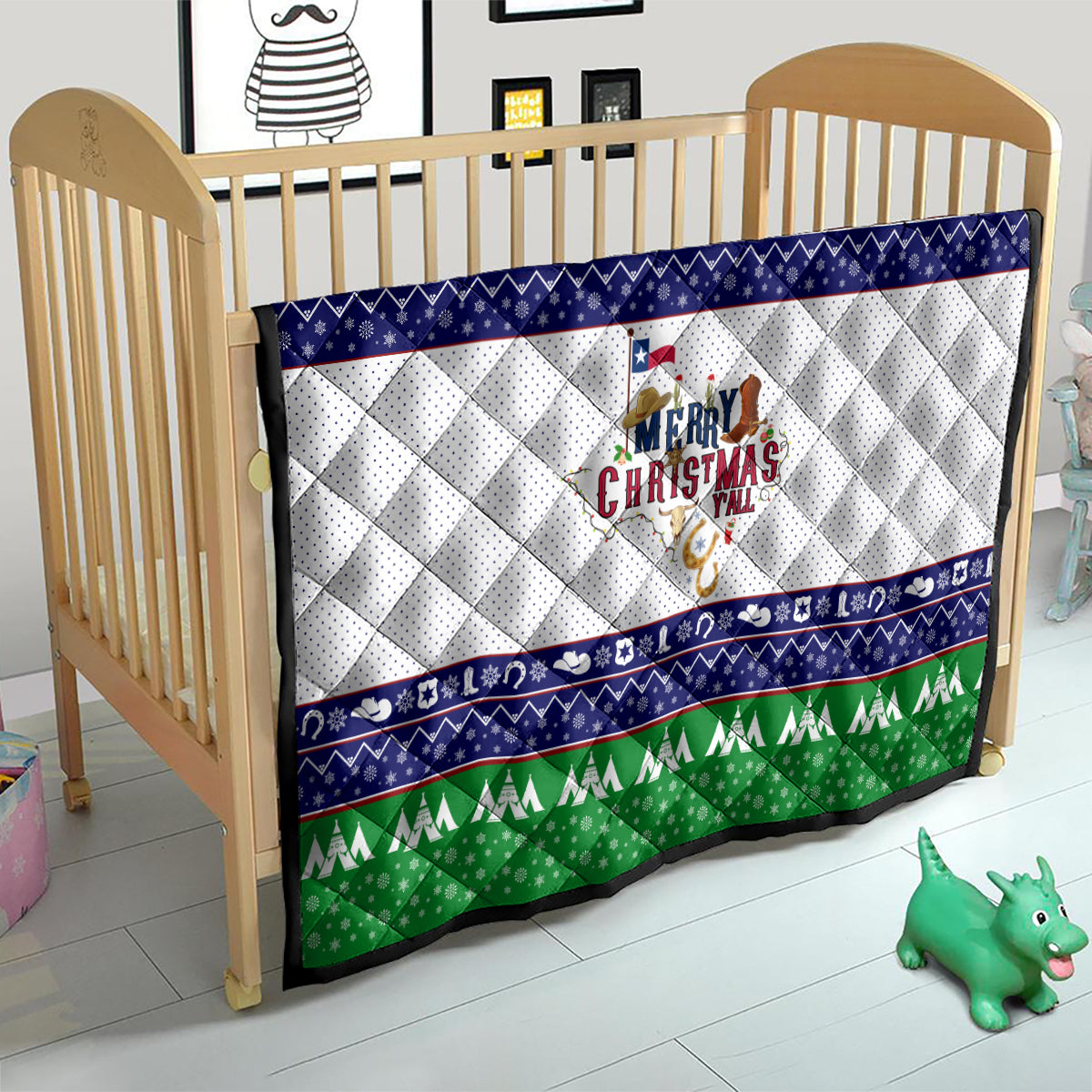 Merry Christmas Yall Texas Quilt - Wonder Print Shop