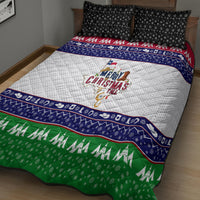 Merry Christmas Yall Texas Quilt Bed Set - Wonder Print Shop