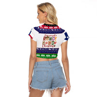 Merry Christmas Yall Texas Raglan Cropped T Shirt - Wonder Print Shop