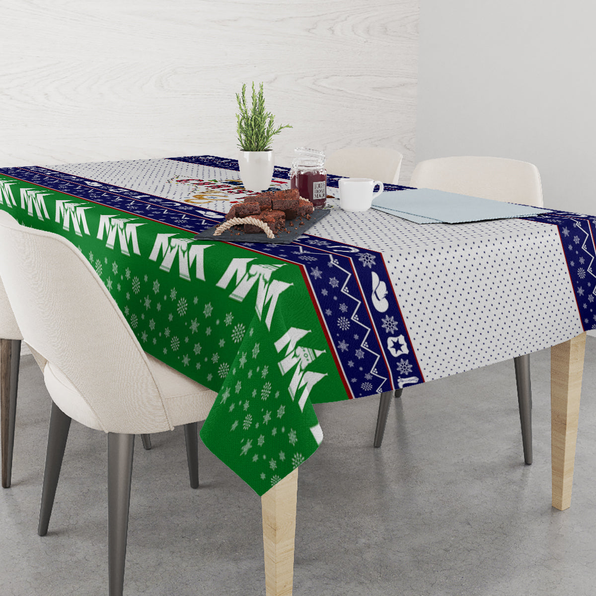 Merry Christmas Yall Texas Tablecloth - Wonder Print Shop
