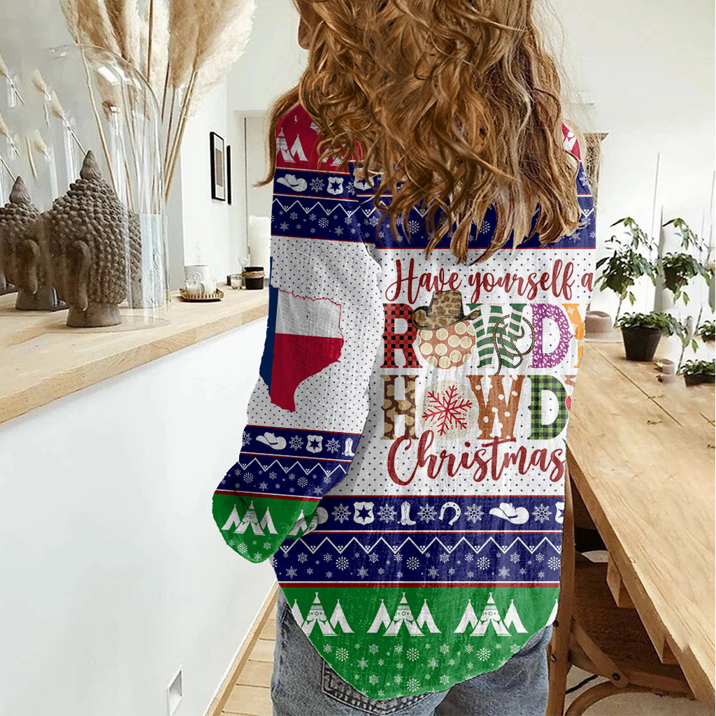 Merry Christmas Yall Texas Women Casual Shirt - Wonder Print Shop