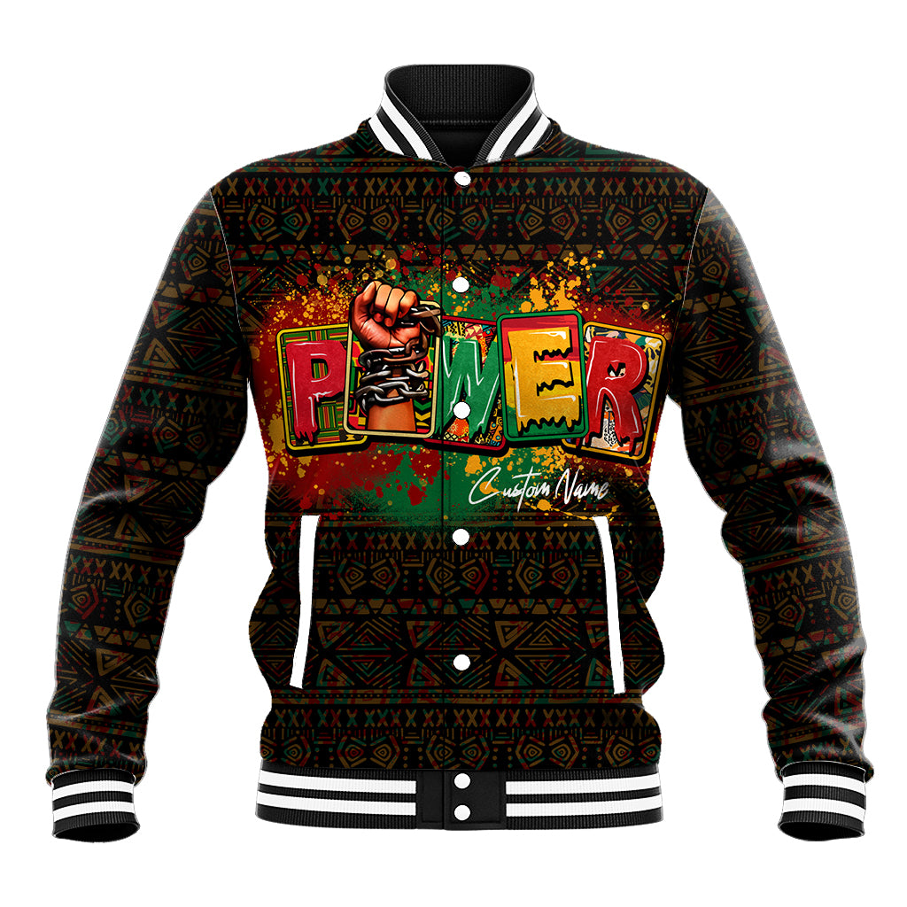 Personalized Power African Baseball Jacket - Wonder Print Shop