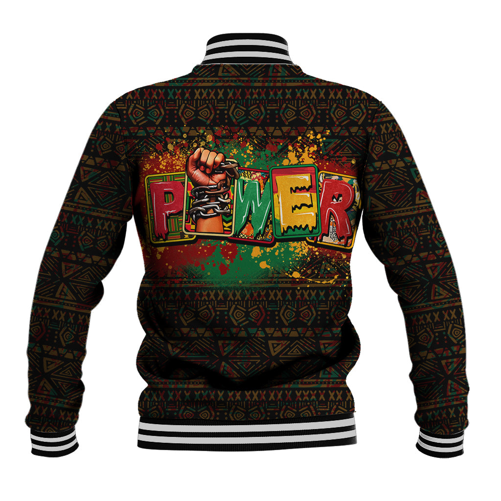 Personalized Power African Baseball Jacket - Wonder Print Shop