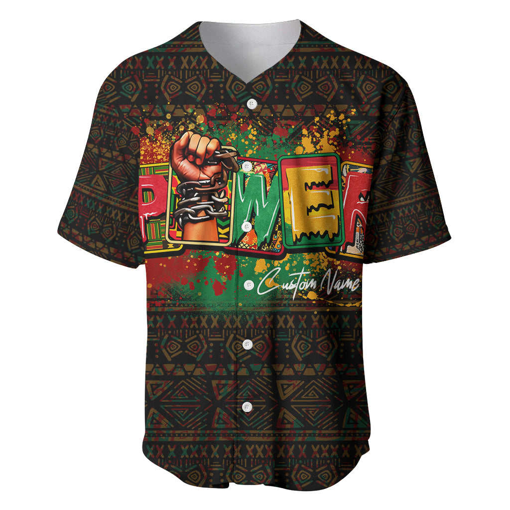 Personalized Power African Baseball Jersey - Wonder Print Shop