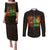 Personalized Power African Couples Matching Puletasi and Long Sleeve Button Shirt - Wonder Print Shop