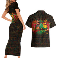 Personalized Power African Couples Matching Short Sleeve Bodycon Dress and Hawaiian Shirt - Wonder Print Shop