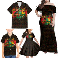 Personalized Power African Family Matching Off Shoulder Maxi Dress and Hawaiian Shirt - Wonder Print Shop