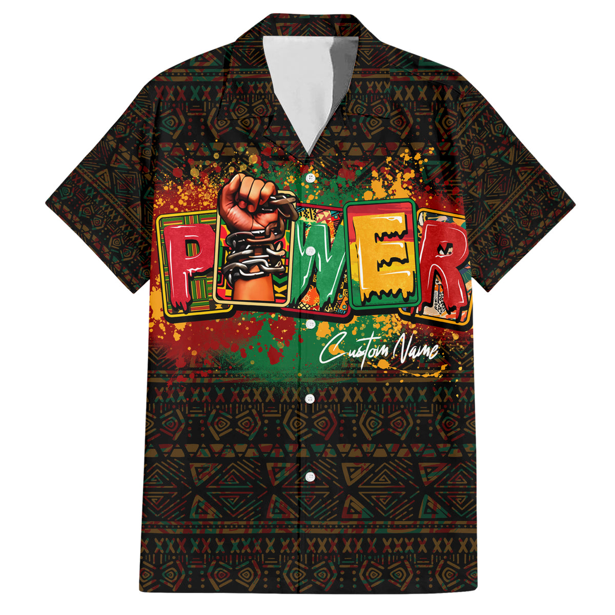 Personalized Power African Hawaiian Shirt - Wonder Print Shop