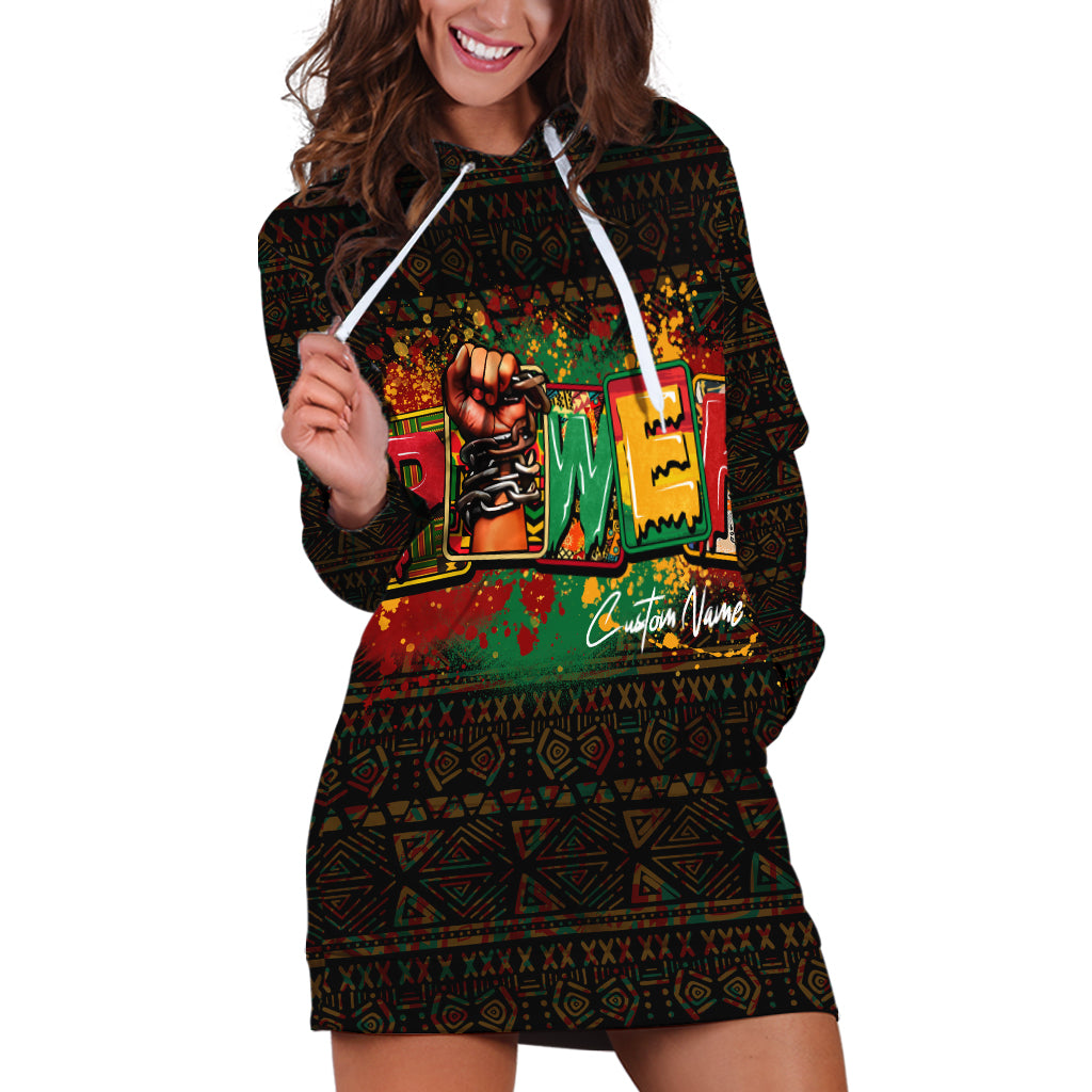 Personalized Power African Hoodie Dress - Wonder Print Shop