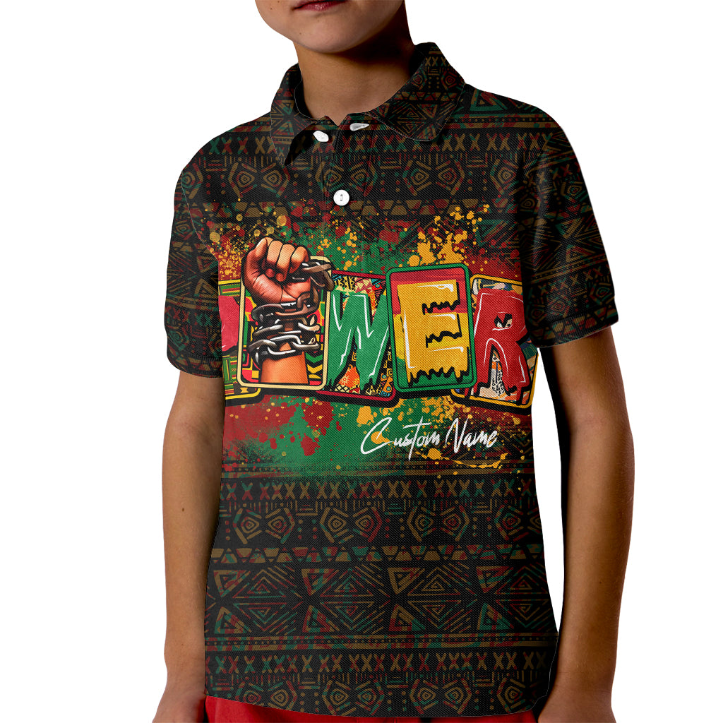 Personalized Power African Kid Polo Shirt - Wonder Print Shop