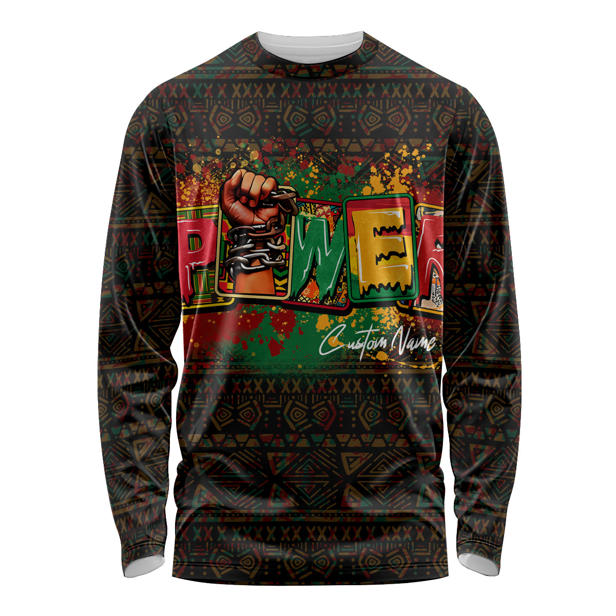 Personalized Power African Long Sleeve Shirt - Wonder Print Shop