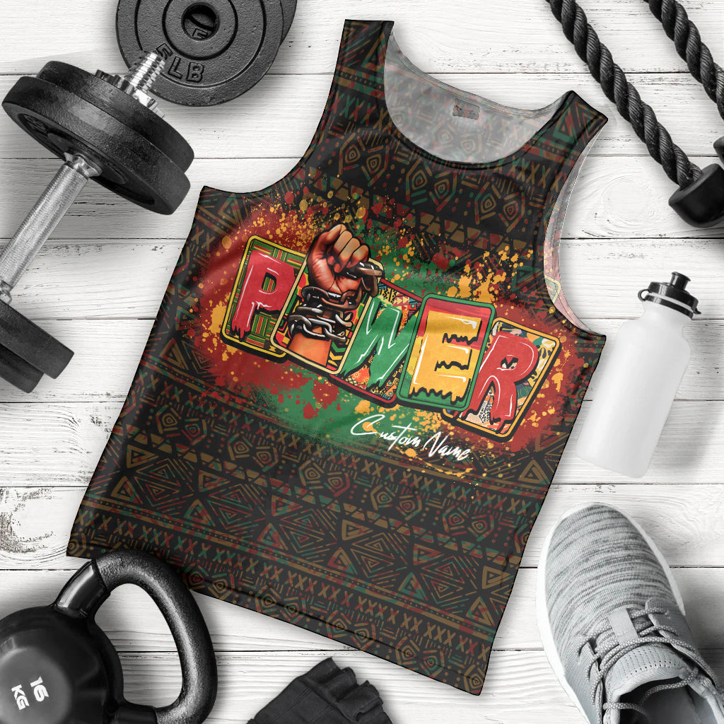 Personalized Power African Men Tank Top - Wonder Print Shop
