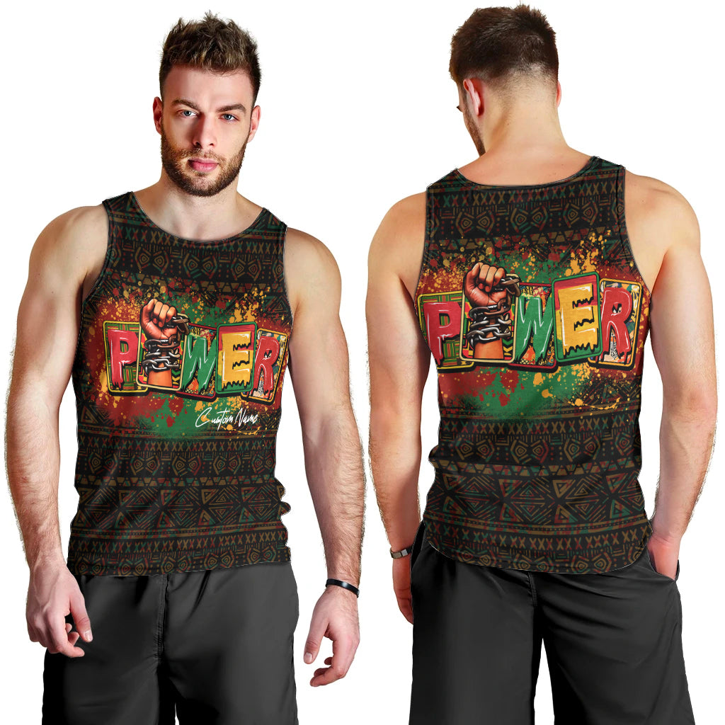 Personalized Power African Men Tank Top - Wonder Print Shop