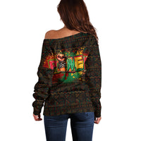 Personalized Power African Off Shoulder Sweater - Wonder Print Shop