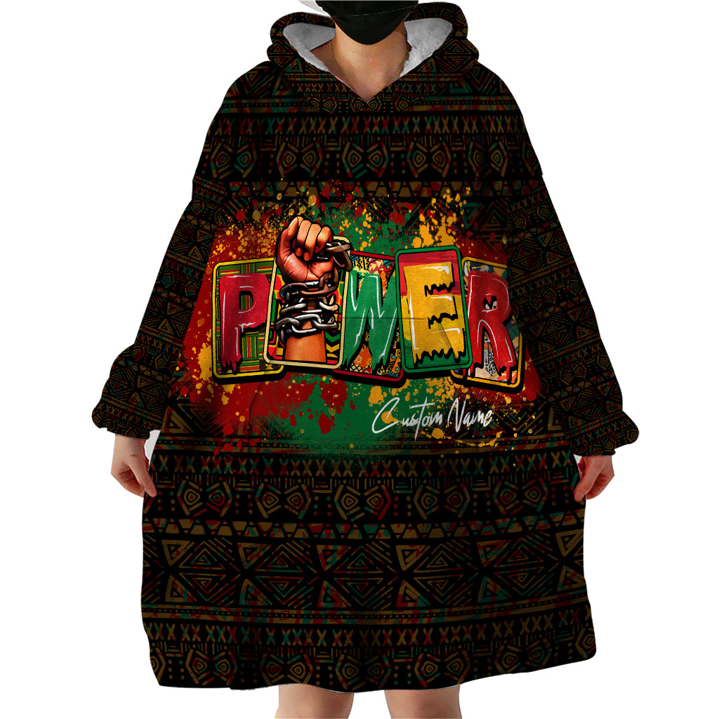 Personalized Power African Wearable Blanket Hoodie - Wonder Print Shop