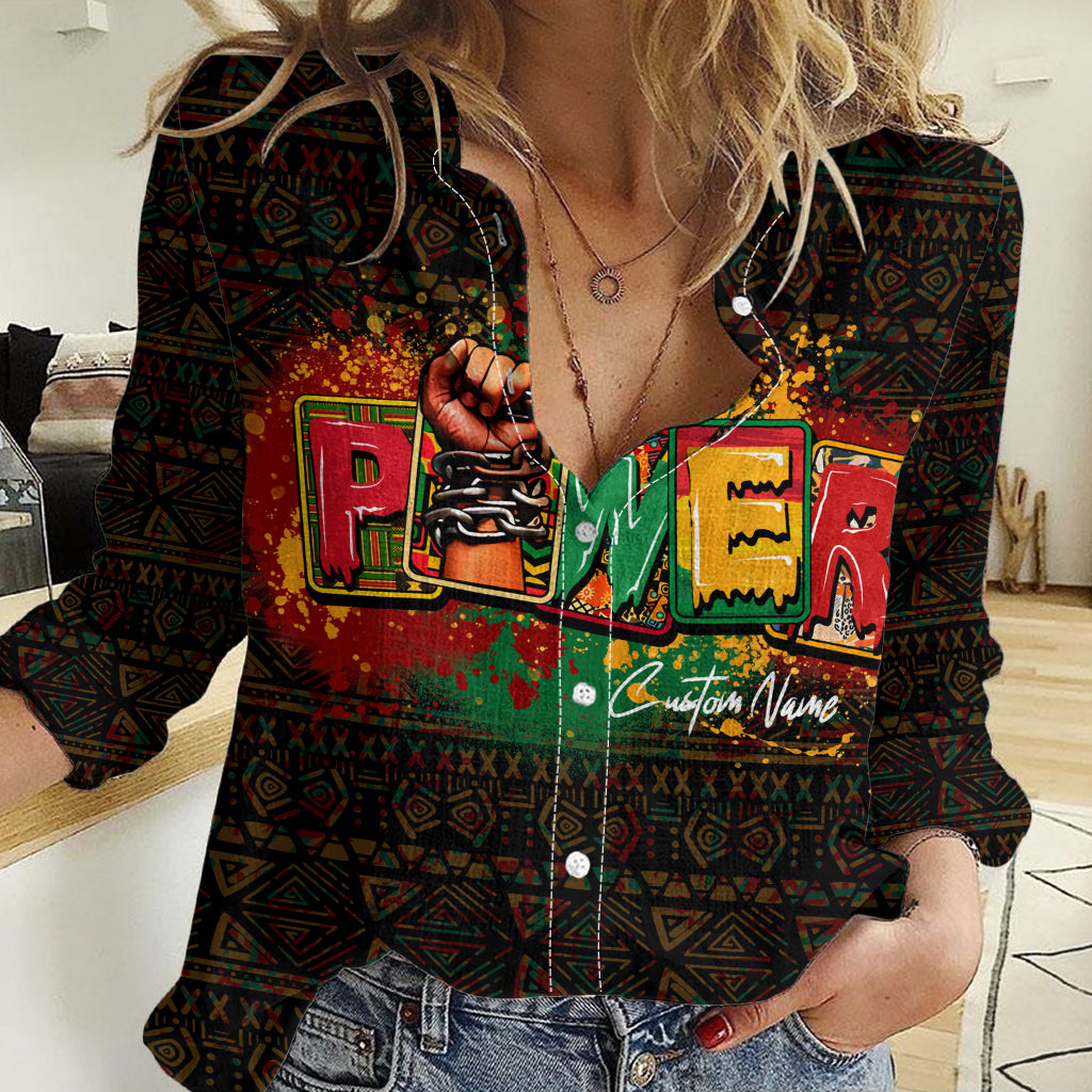 Personalized Power African Women Casual Shirt - Wonder Print Shop