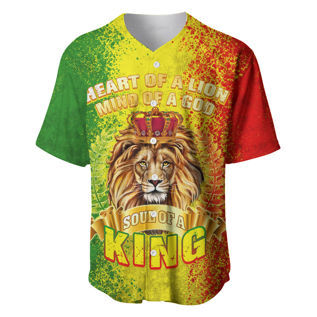 King's African Spirit Baseball Jersey Heart of A Lion - Wonder Print Shop