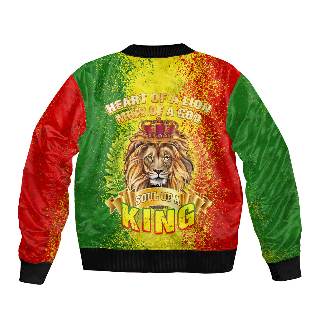 King's African Spirit Bomber Jacket Heart of A Lion - Wonder Print Shop