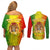 King's African Spirit Couples Matching Off Shoulder Short Dress and Long Sleeve Button Shirt Heart of A Lion - Wonder Print Shop