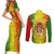King's African Spirit Couples Matching Short Sleeve Bodycon Dress and Long Sleeve Button Shirt Heart of A Lion - Wonder Print Shop