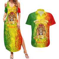 King's African Spirit Couples Matching Summer Maxi Dress and Hawaiian Shirt Heart of A Lion - Wonder Print Shop