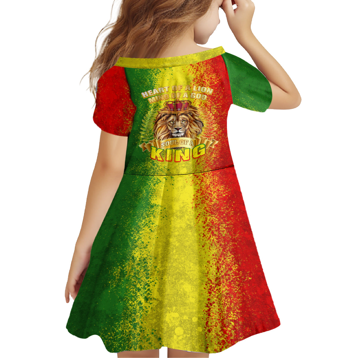 King's African Spirit Family Matching Long Sleeve Bodycon Dress and Hawaiian Shirt Heart of A Lion - Wonder Print Shop